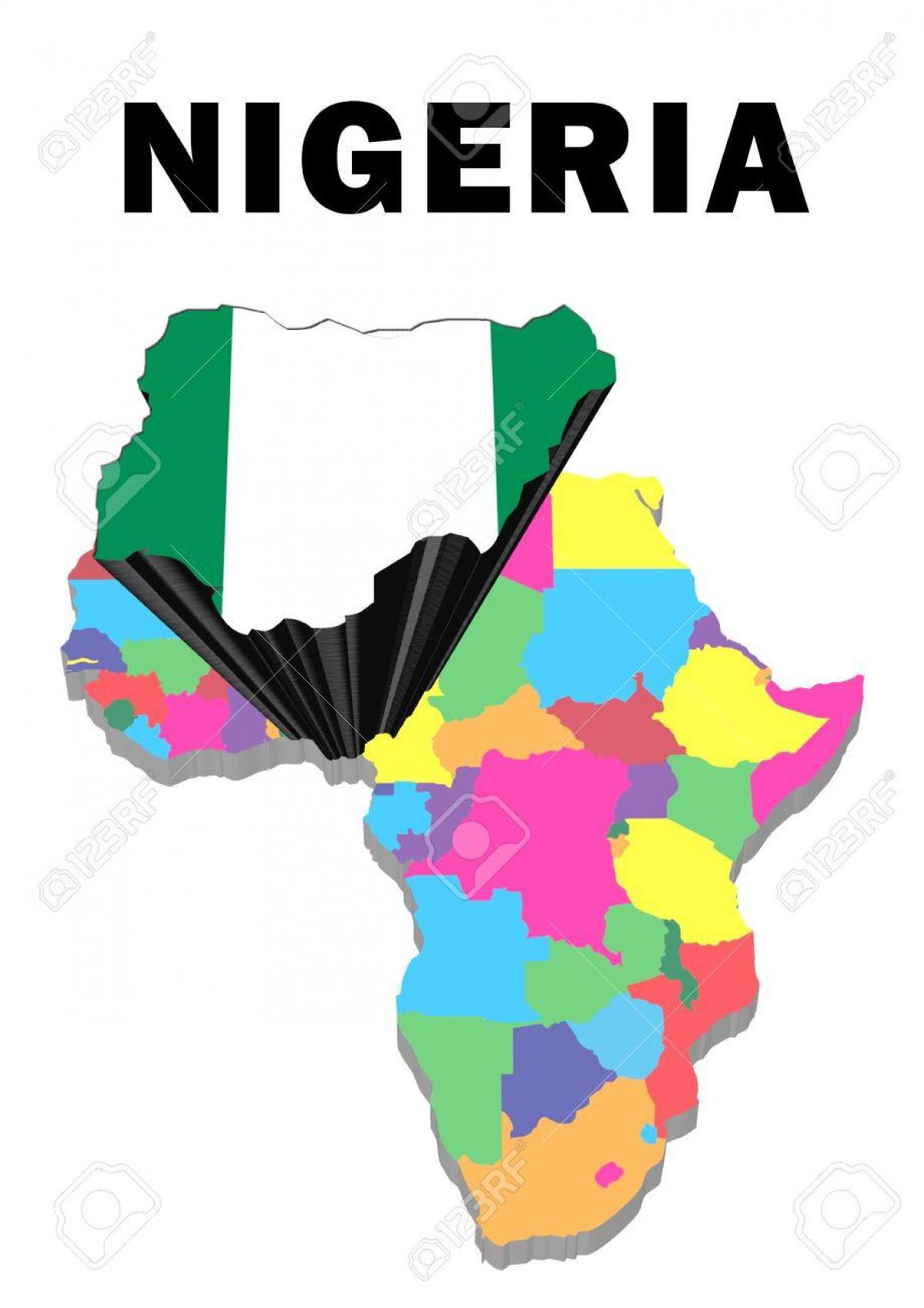 térkép afrika nigéria kiemelt