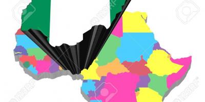 Térkép afrika nigéria kiemelt