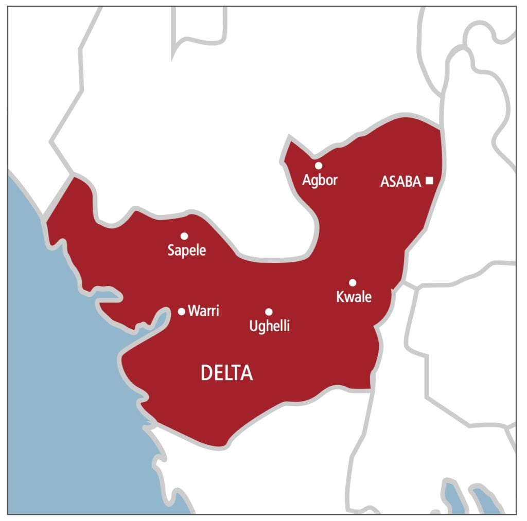 delta nigéria térkép