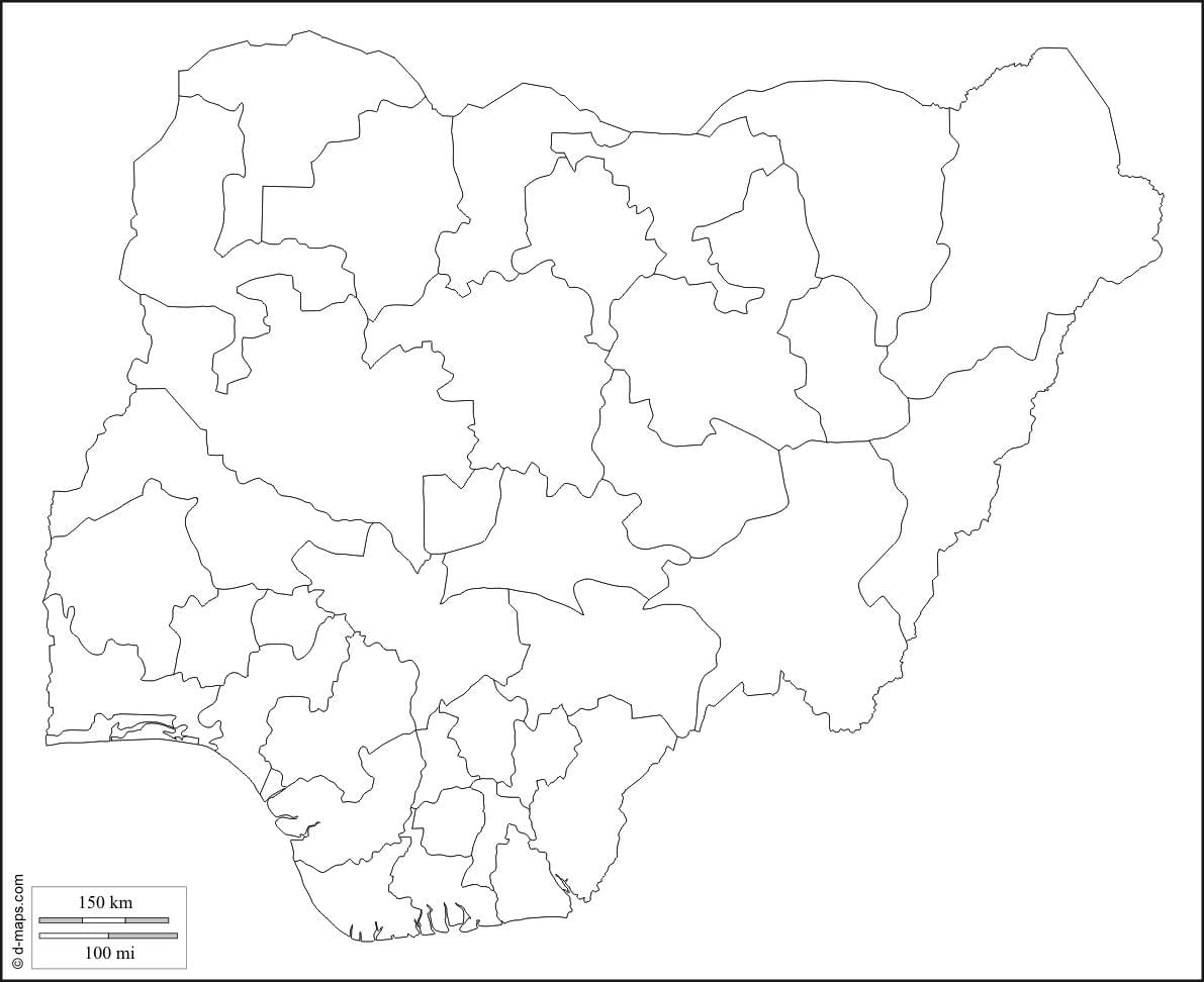 üres térkép nigéria