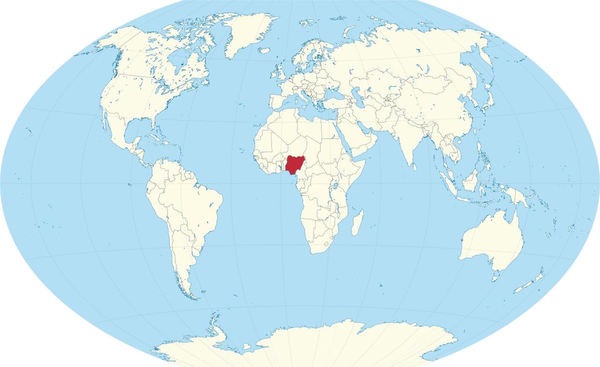 a világ térképe nigéria