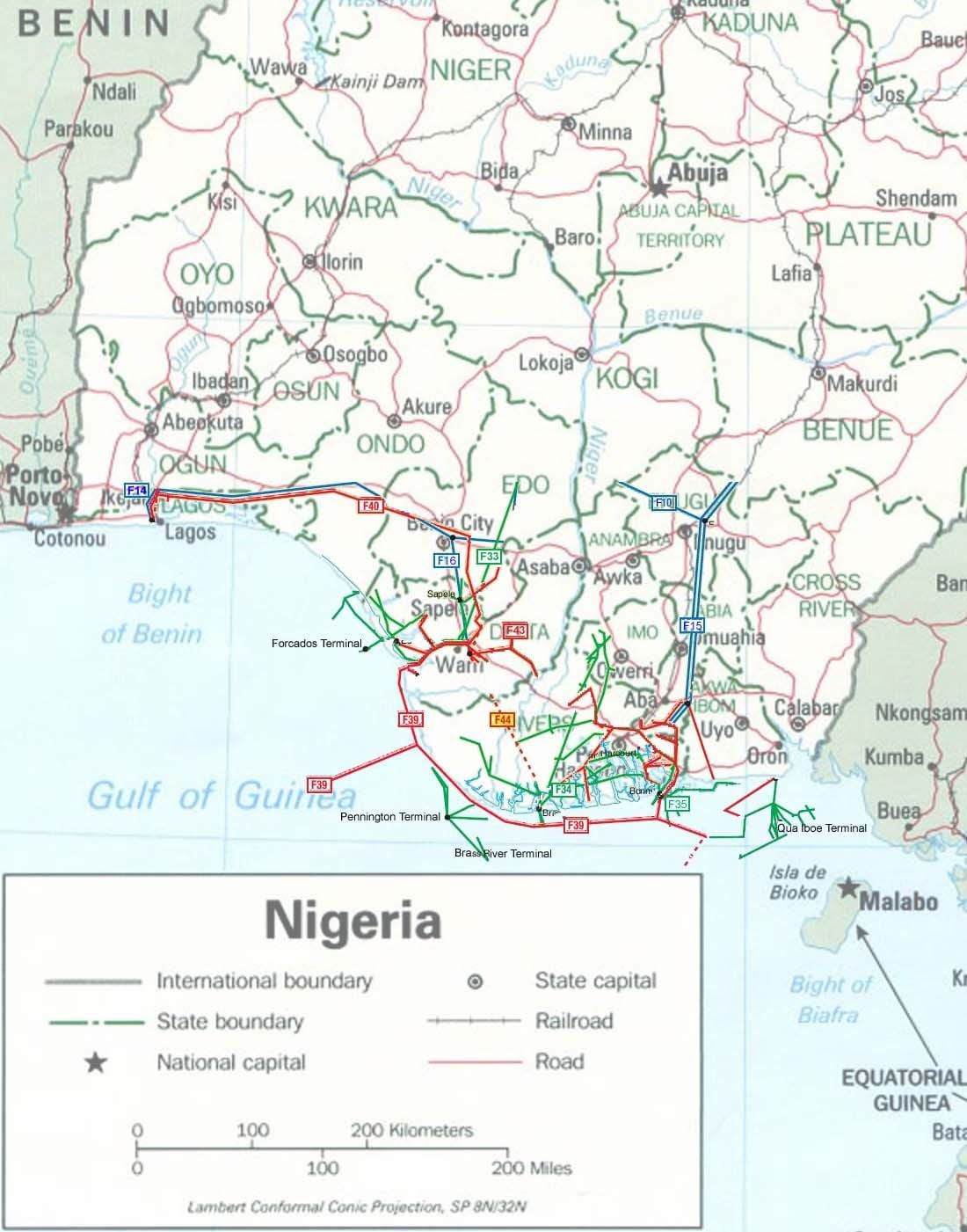 Térkép csővezeték-nigéria 