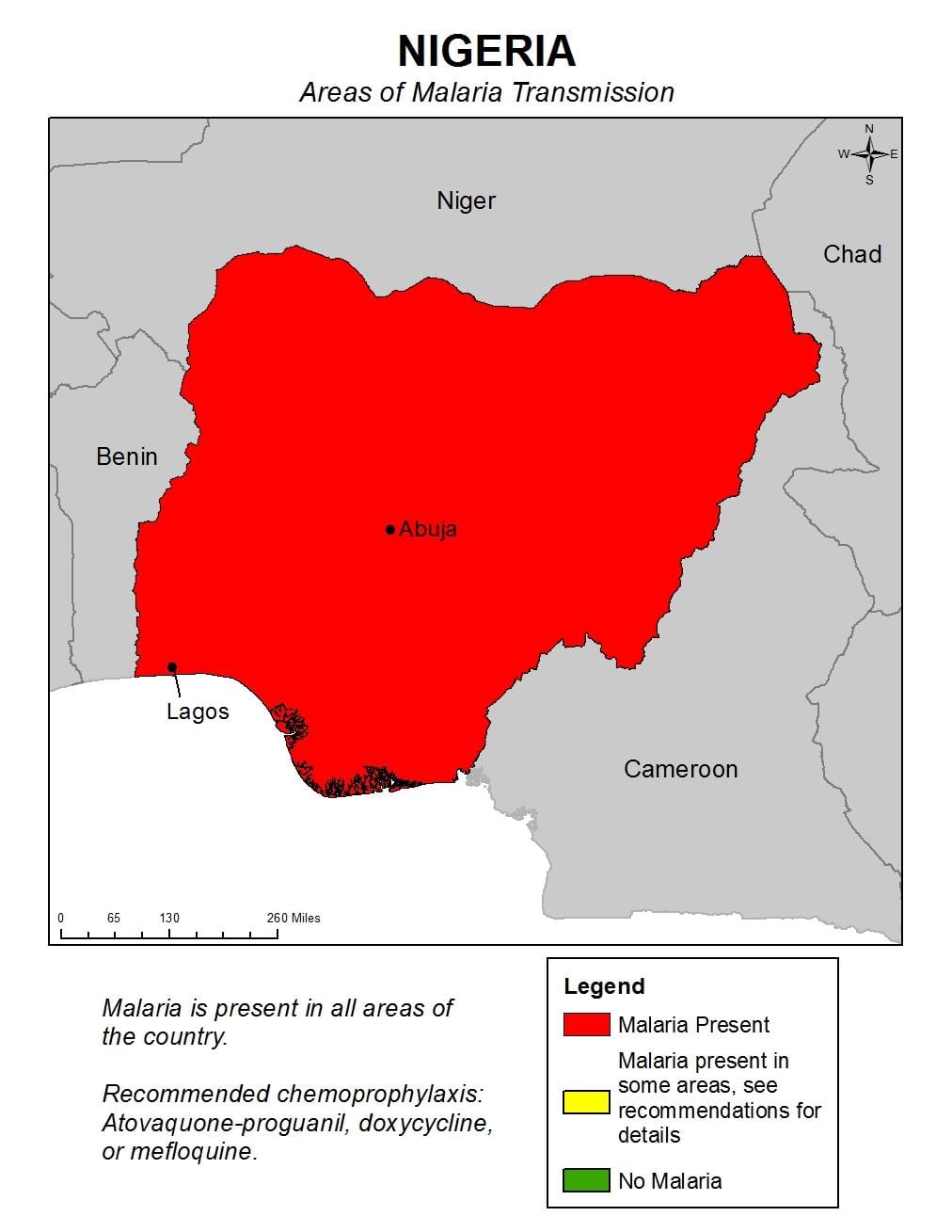 Térkép nigéria malária
