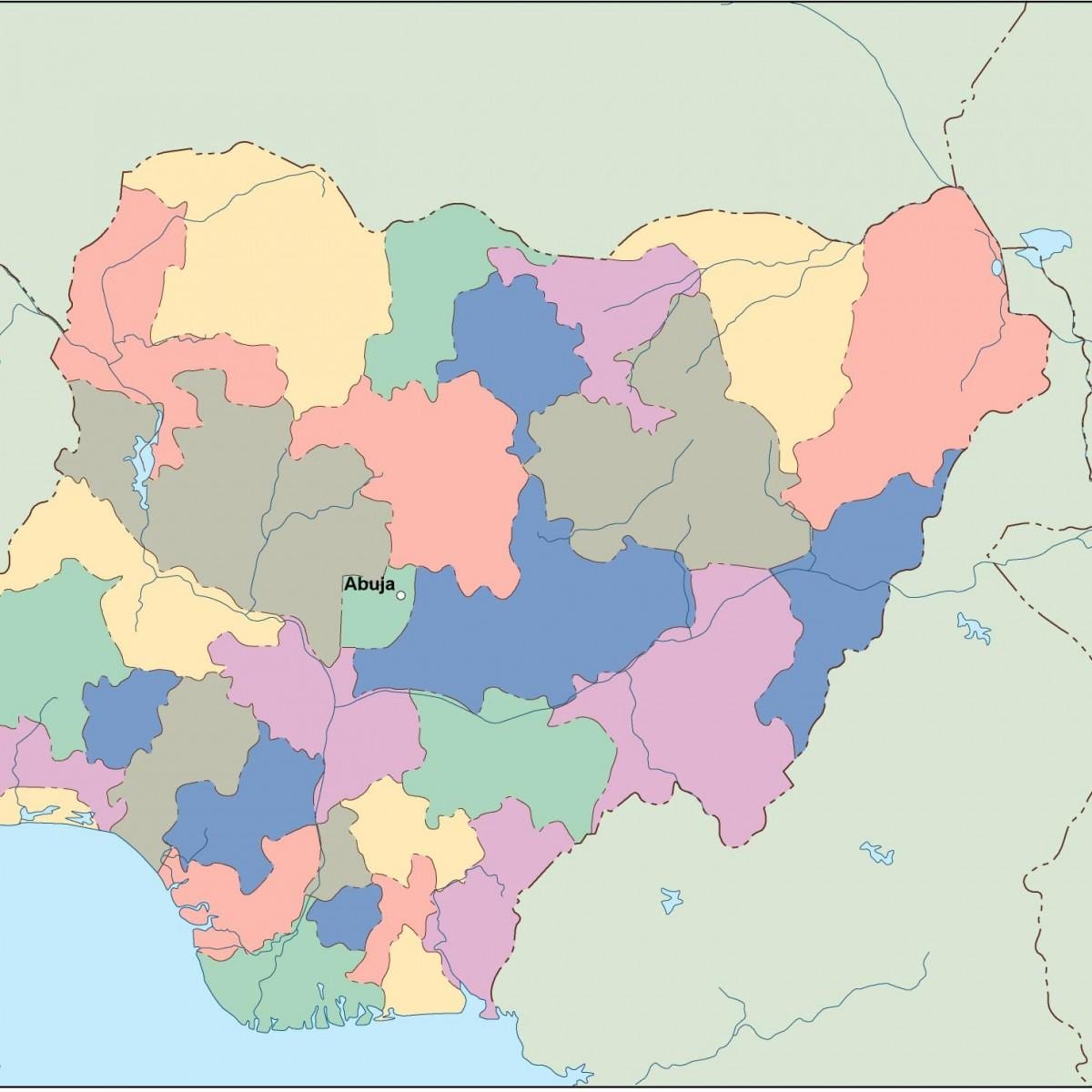Térkép nigéria vektor