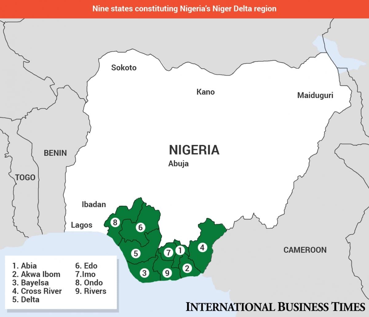 Térkép niger-delta térkép nigéria
