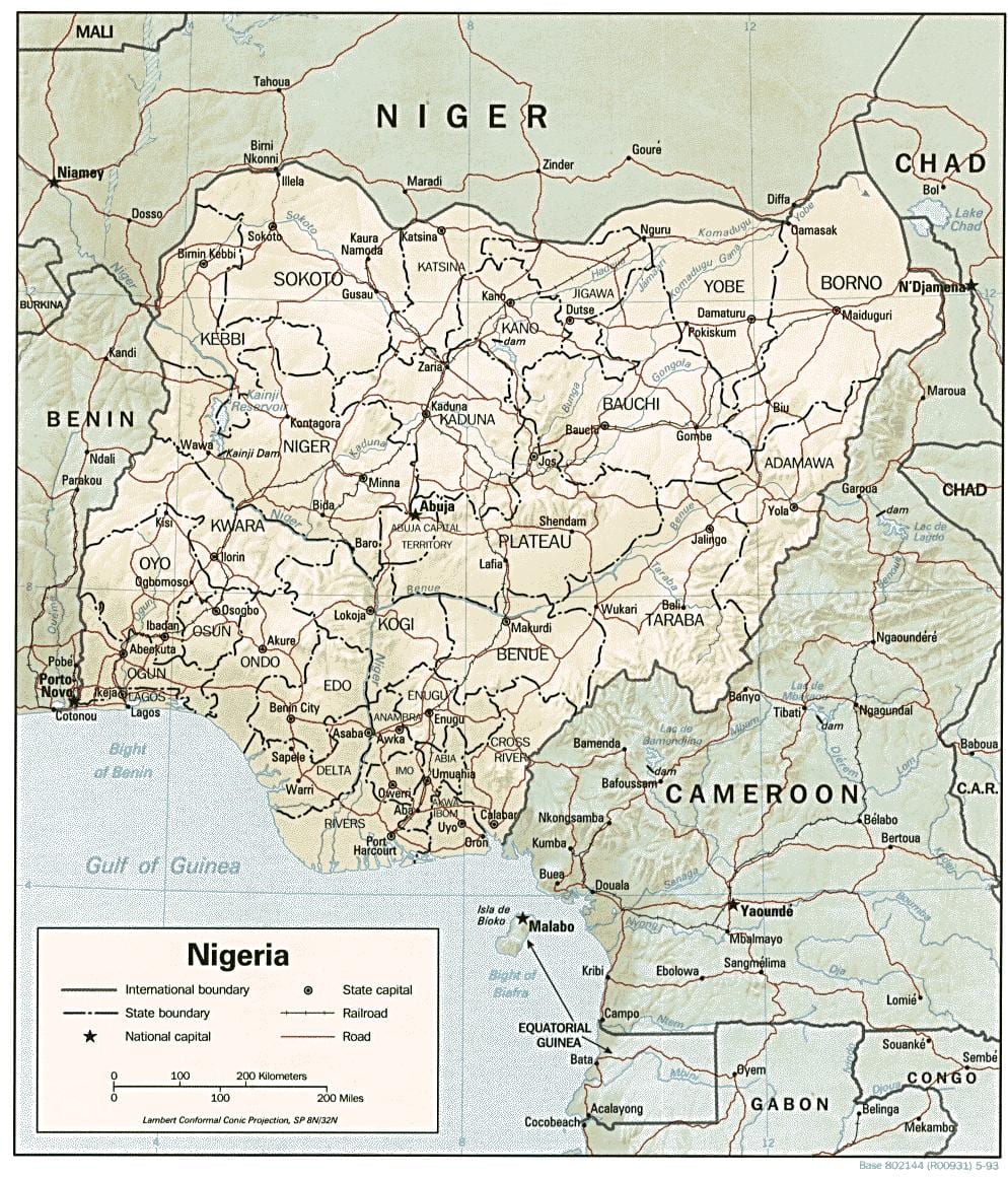 Térkép szélesség hosszúság nigéria