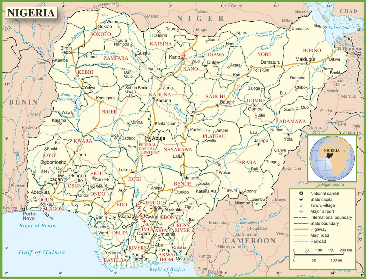 teljes térkép nigéria