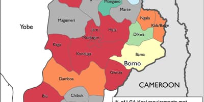 Térkép észak-kelet-nigéria