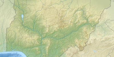 Térkép nigéria mutatja megkönnyebbülés