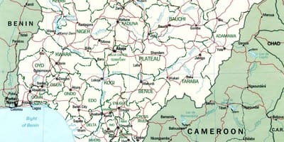 Lagos, nigéria afrika térkép