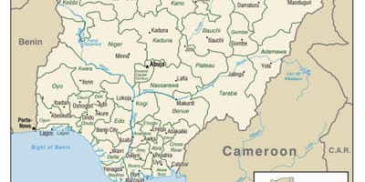 Térkép nigéria a városok