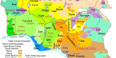 Nigéria nyelvi térkép