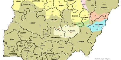 Térkép nigéria mutatja a 36 államban, valamint a fővárosban