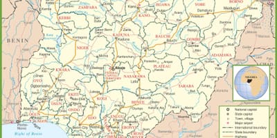 Teljes térkép nigéria